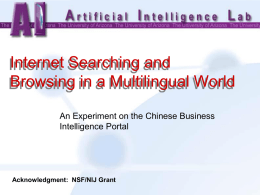 Internet Searching and Browsing in a Multilingual World