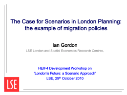 The case for scenarios in London Planning: the example of migration policies