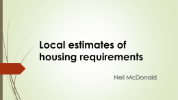 Local estimates of housing requirements, Neil McDonald