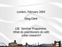 Greg Clark's presentation