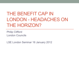 The benefit cap in London - headaches on the horizon?