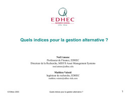 Presentation by Edhec