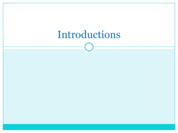 Introductions PPT