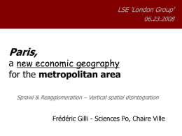 Paris: a new economic geography for the metropolitan area