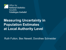 Measuring uncertainty in the Local Authority Population Estimates