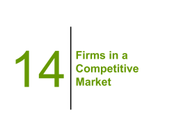 Firms in a Competitive Market