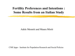 Fertility preferences and intentions: some results from an Italian survey