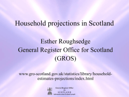Household projections in Scotland