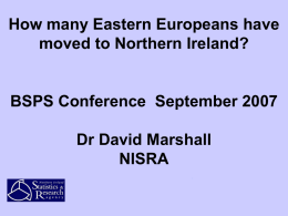 How many Eastern Europeans have moved to Northern Ireland?