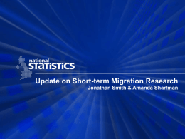 Update on short-term migration estimation