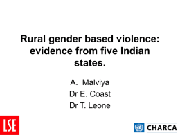 Rural gender based violence: evidence from six Indian states.