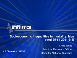 Socioeconomic inequalities in male mortality.