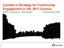 A strategy for community engagement in the 2011 Census