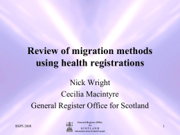 Review of internal migration methods using health registrations