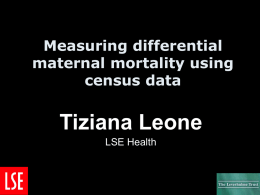 Measuring differential maternal mortality using census data in developing countries.