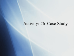 Case Study Activity