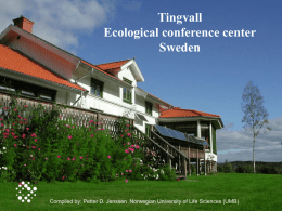 JENSSEN 2012 Tingvall Ecological Conference Center Sweden