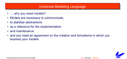 Modeling -- the UML