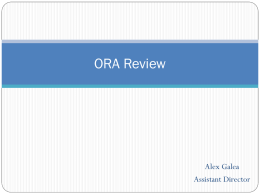 ORA Review