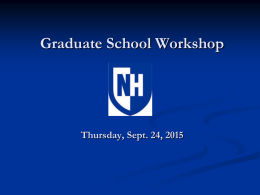 Power Point of 2015 Workshop