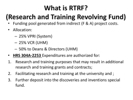 Presentation on RTRF