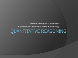 Quantitative Reasoning Presentation