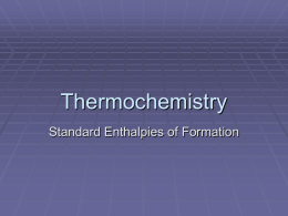 Thermochem Notes Set-3 (Std. Enthalpy of Formation)