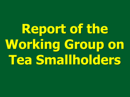 Report of the Working Group on Smallholders