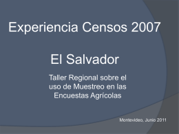 Experiencia Censos 2007