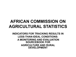 Indicators for tracking results in less-than-ideal conditions: a monitoring and evaluation sourcebook for agriculture and rural development