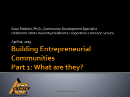 (Entrepreneurial Community -PPT)