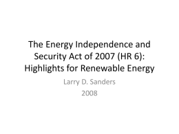 Energy 2007 Summary