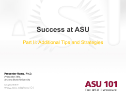 success at ASU