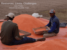 Resources, Limits, Challenges