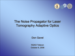 621 Noise Propagator for Laser Tomography AO
