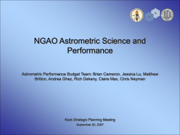 NGAO Astrometry Presentation at Keck Strategic Planning Meeting (9/20/07)