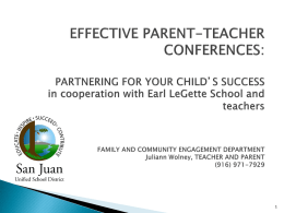 Parent-Teacher Conference slideshow