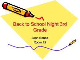 Back to School Night Powerpoint