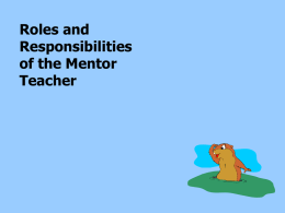 Role of the Mentor Teacher (Powerpoint)