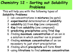 Sorting Out Solubility Problems - PowerPoint Presentation