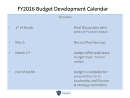 Budget Calendar