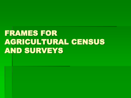 Frames for agricultural census and surveys- Samoa experience
