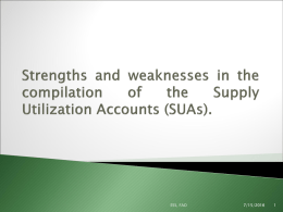Strengths and Weaknesses in the Compilation of the SUA for the Preparation of FBS (Gladys Moreno Garcia)