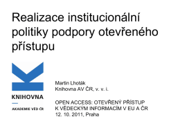 lhotak_OA_AVCR.ppt