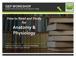 How to Read and Study for Anatomy and Physiology