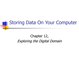 Storing data on your computer