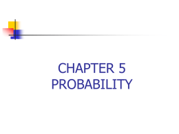 CHAPTER 5 - PROBABILITY