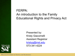 FERPA for Advisors