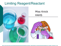 Limiting and Excess Reactant