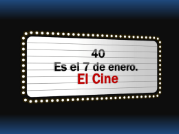 El Cine (#36- jueves, el 12 de mayo)